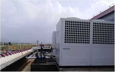R744 CO2 एयर टू वॉटर हीट पंप 160kW कमर्शियल फॉर हीटिंग कूलिंग हॉट वॉटर