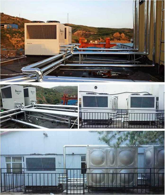 R744 CO2 एयर टू वॉटर हीट पंप 160kW कमर्शियल फॉर हीटिंग कूलिंग हॉट वॉटर