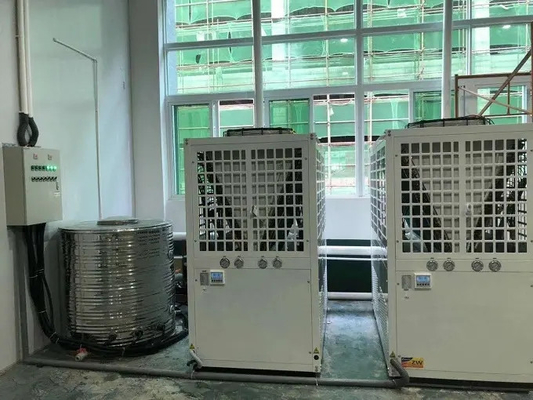 कैस्केड एयर सोर्स हीट पंप 25Kw R410A रेफ्रिजरेंट 90 डिग्री गर्म पानी